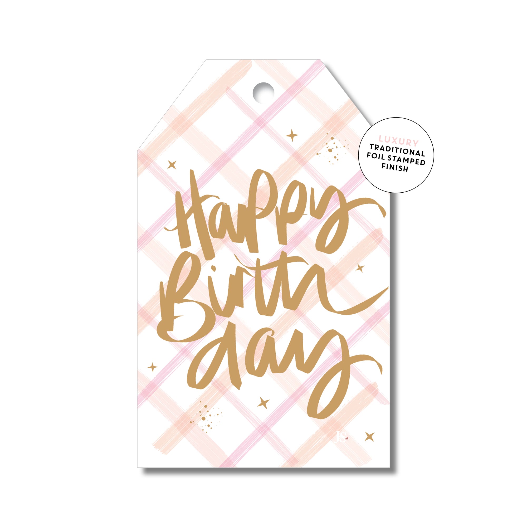Happy Birthday Plaid (pink)