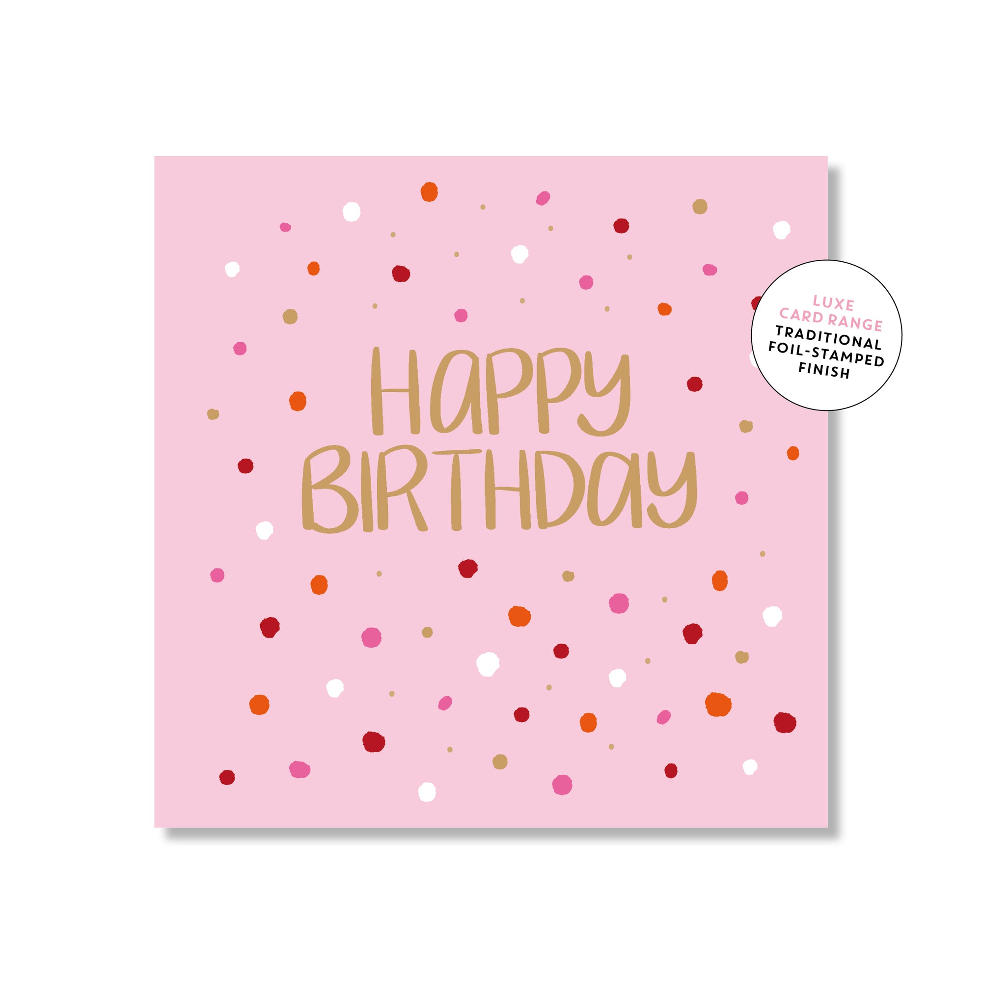 Happy Birthday Pink Confetti